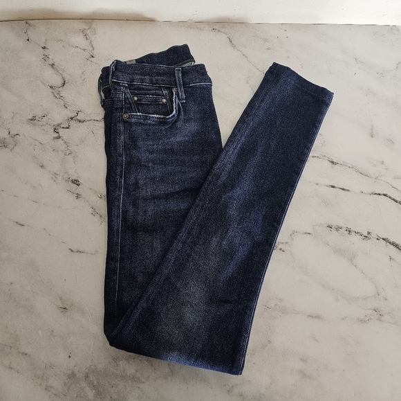 Citizens Of Humanity High Rise Skinny Dark Blue Denim Jeans 27 Preowned - Picture 4 of 7